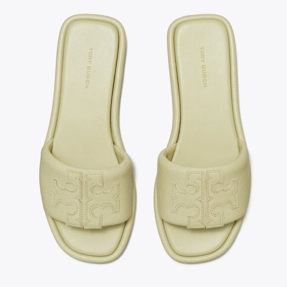 Tory Burch  DOUBLE T SPORT SLIDE  Flat Sandals - Picture 1 of 4